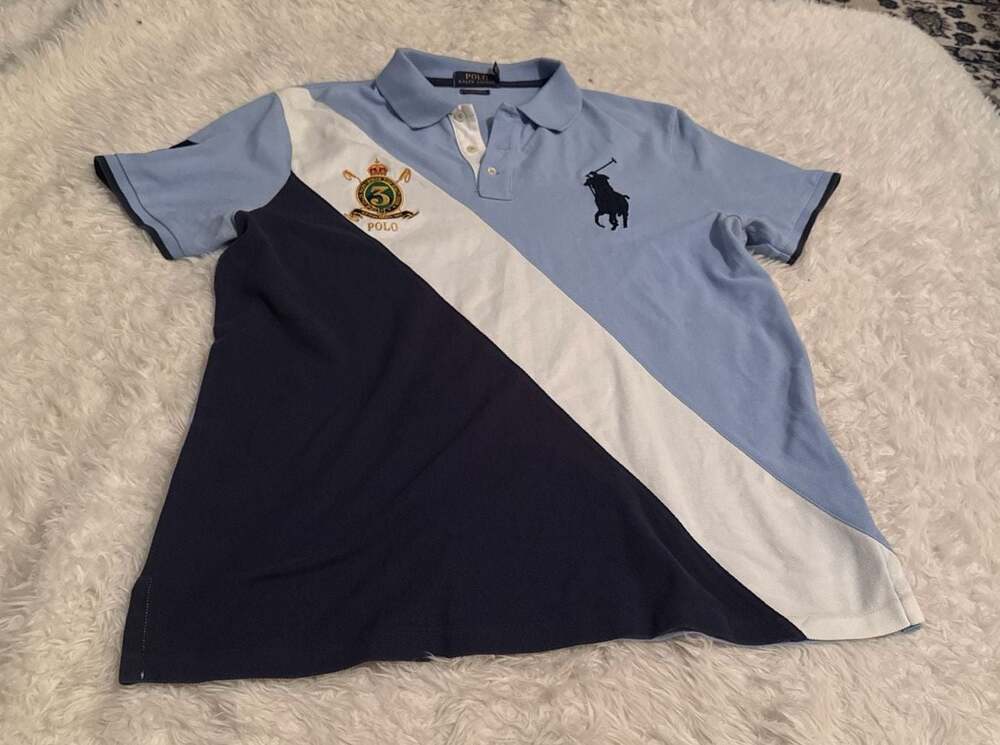 Polo Ralph Lauren Custom Slim Fit Big Pony Crest Shield Polo Shirt Large